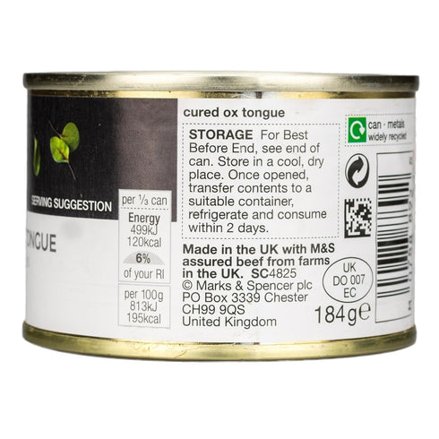 184g Marks & Spencer M&S Cured Ox Tongue Made in the UK