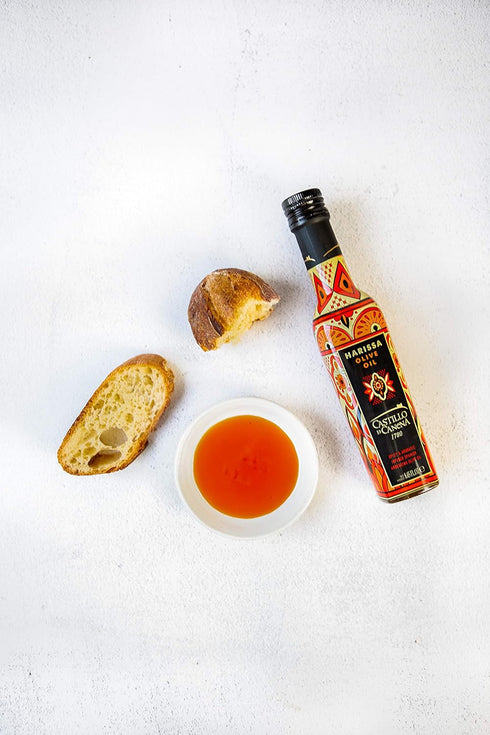 (250 ml) Castillo de Canena Harissa Spicy and Aromatic Infused Extra Virgin Olive Oil Spanish Arbequina Olives