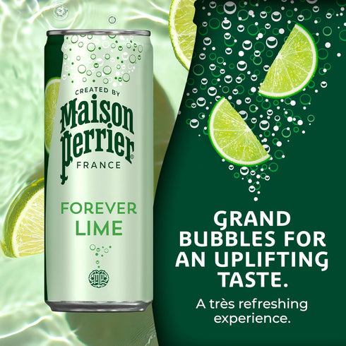 11.15 Oz 8 Count, 3 Pack Maison Perrier Forever Lime Flavored Sparkling Water, Fl Cans