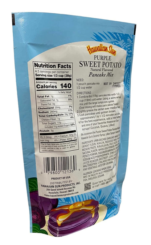 Hawaiian Sun 6 (170g) Purple Sweet Potato Pancake Mix - ounce