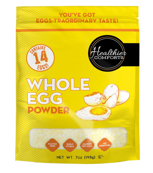 Healthier Comforts Whole Egg Powder | Pure Dried Whole Eggs | Pasteurized,