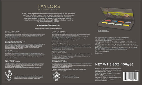 Pack 48 Count (Pack 1), 48 Taylors of Harrogate Assorted Specialty Teas Sampler, Variety Gift Box, Individually Wrapped