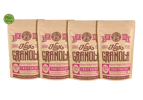 Columbia County Bread & Granola Flax Granola 4 Pack (Fruit & Berry)