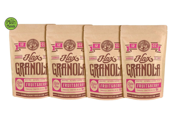 Columbia County Bread & Granola Flax Granola 4 Pack (Fruit & Berry)