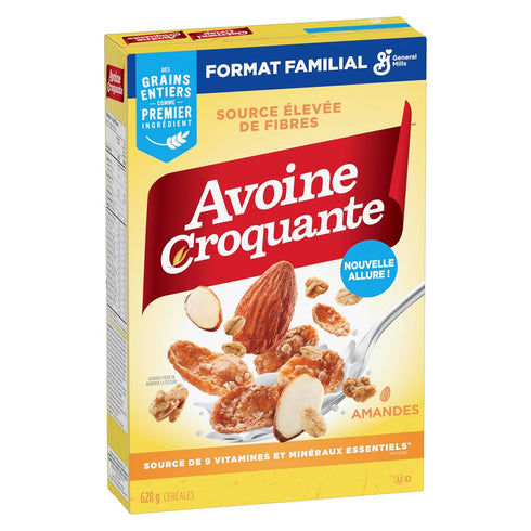 Oatmeal Crisp 628g/22.2 oz, General Mills Almond Cereal, Family Size, Imported from Canada}