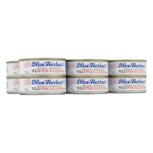 5 oz (Pack 12) Blue Harbor Fish Co. Wild Pink Salmon in Water with Sea Salt - Can