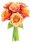 KaBloom - Bouquet of 6 Fresh Cut Orange Roses (Farm-Fresh, Long-Stem) -
