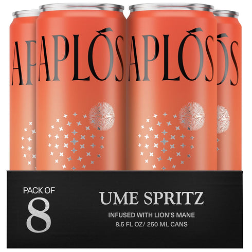 Apls Canned Ume Spritz Non-Alcoholic Cocktails, Formulated with Nootropics and Botanicals for