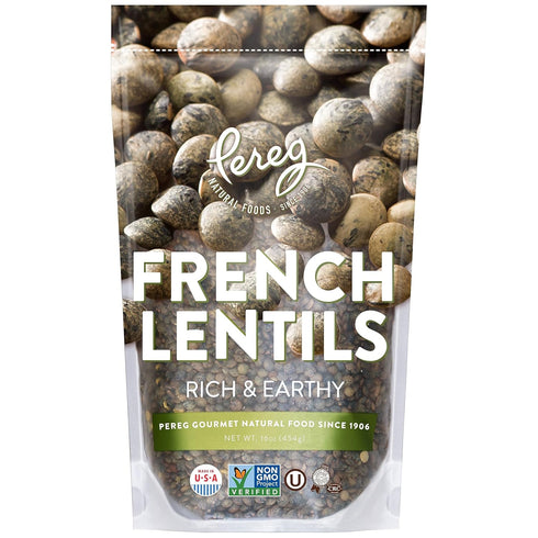 Pereg Du Puy French Green Lentils (16 Oz) - Lentil Beans Dry