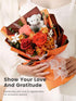 Polylove Mother Day Gift Forever Flowers Bouquet Preserved Roses with Bear Gift Box for Wife Anniversary Birthday