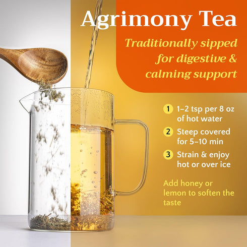 1lb Agrimony Herb Tea - Dried Agrimonia Eupatoria - Cut & Sifted Fresh Herbal Loose Teas