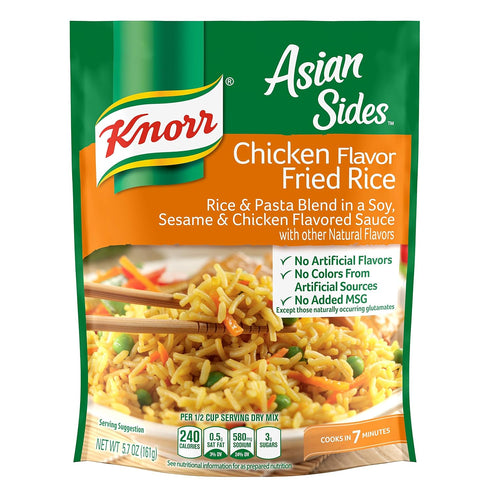 5.7 oz 4 Count Knorr Asian Sides For a Tasty Rice Side Dish Chicken Fried Rice No Artificial Flavors