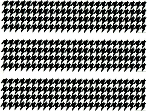 Whimsical Practicality Houndstooth Cake Borders, Designer Prints Edible Icing Image Cake Decoration