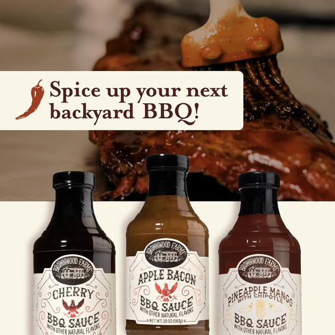 20oz (3 Count, Brownwood Farms BBQ Sauce, Made in Small Batches, Sweet and Tangy, Great on Fries, Meatloaf, Burgers