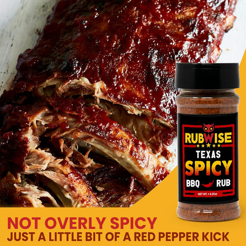 RubWise Texas Style Spicy BBQ Brisket Rub (1lb) | Meat Rubs | Dry Rub Seasoning for Smoking and Grilling |Brisket rub for smoker | Savory & Spicy meat seasoning for Burgers, Ribs, Steak (No MSG)