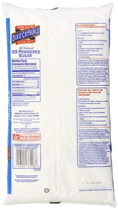 Dixie Crystals 2-Pound (Pack 6) Powdered Sugar