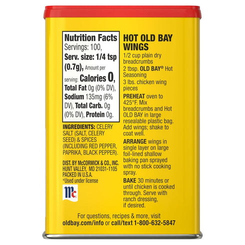 2.5 oz (Pack 12) OLD BAY Seasoning