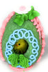 Generic Easter Panoramic Sugar Egg Decoration with Chenille Chick Inside, Edible Flower, Holiday Gift for All Ages