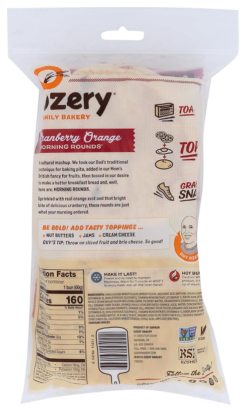 OZERY 12.7 OZ BAKERY Cranberry Orange Morning Rounds
