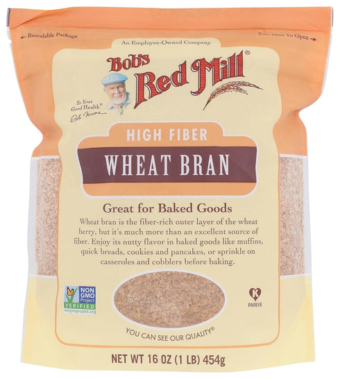 Bob's Red Mill Wheat Bran, 16oz (Pack of 1) - Non GMO,