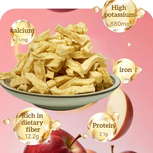 SYZJMWDY Lifestyles(250g) Dried Fuji Apple strips Pure Real Fruit, No Sugar Added, Dehydrated Wholesome Snack