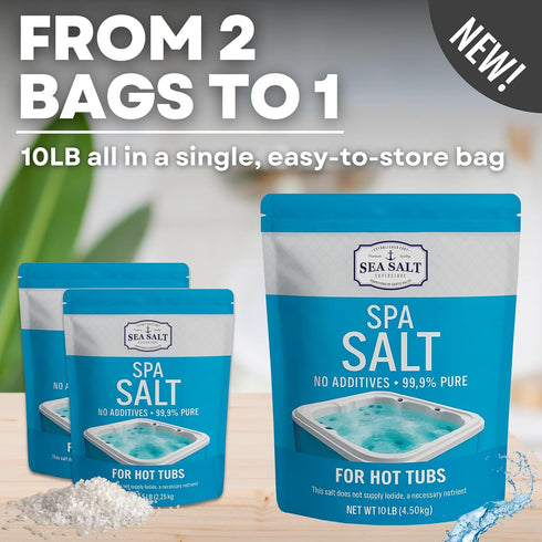 10 Lbs/500 Hot Tub Spa Salt for Water Systems & Chlorine Generators, Pool Salt for Hotspring, Jacuzzi, Caldera, Ace