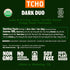 75% (5 pack) (2.1oz TCHO Dark Duo Dark Chocolate Bars | Plant Based, Organic & Fair Trade | Non GMO, Non-Dairy, Vegan