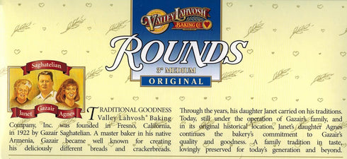 Valley Lahvosh Rounds, 3 inch, 4.5oz