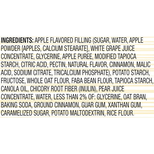 Glutino Gluten Free Oven Baked Bar, Apple Cinnamon, Naturally Flavored, 5 ct