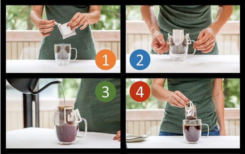 Tribo Coffee Portable Single-Serve Pour Over Drip Coffee - Papua New Guinea - 10 Servings