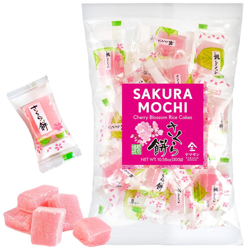 YAMASAN KYOTO UJI Japanese Sakura Mochi Candies, Real Traditional Cherry blossom Rice