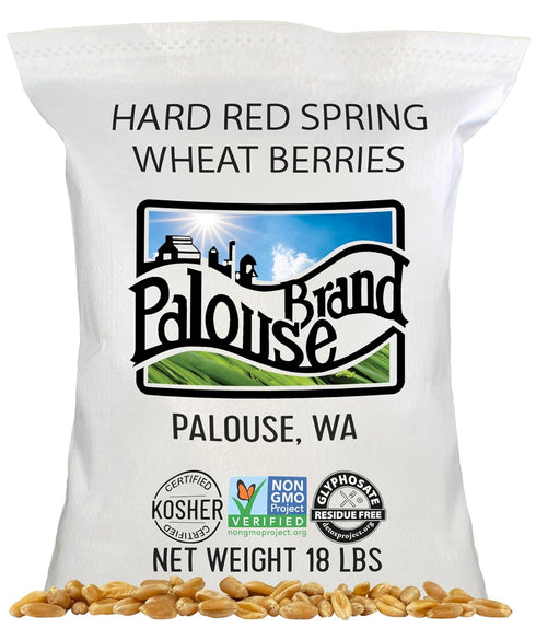 18 LBS Palouse Brand Certified Glyphosate Residue Free Hard Red Spring Wheat Berries | | Non-GMO Project Verified |