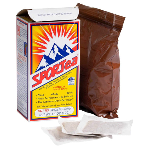 SPORTea Hot Natural Decaf Energy Drink, 20 Hot Tea Bags, 2 Pack