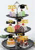 2025 Graduation Cupcake Toppers, 48 PCS Food/Appetizer Picks, Grad Cap Set, Diploma, Mini Cake Decorations