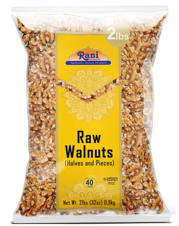Rani Raw Walnuts, Halves and Pieces 32oz (2lbs)908g ~ All Natural |