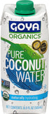 Goya Organic 100% Pure Coconut Water, 16.9 Fl oz (Pack of 6)