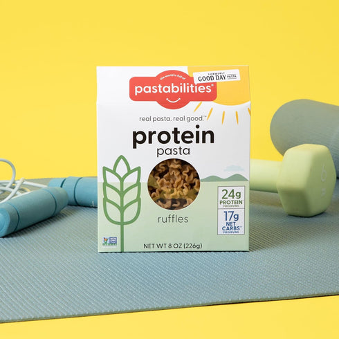 Pack (2 Packs 22g 20g (6 Pack, 8 Oz) Pastabilities Ruffles Pasta Variety - Low Calorie, High Fiber & High Protein Pasta