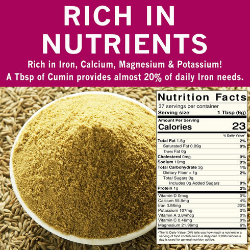 SPICES VILLAGE Cumin Powder (8 oz) - Purely Ground Cumin Seeds, All Natural Fresh Spice, Kosher Certified
