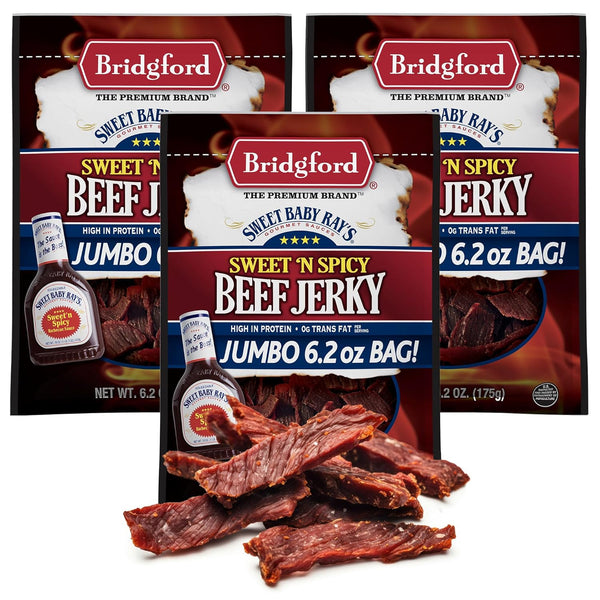 Bridgford Sweet Baby Rays Beef Jerky Sweet N Spicy 6.2 oz Pack