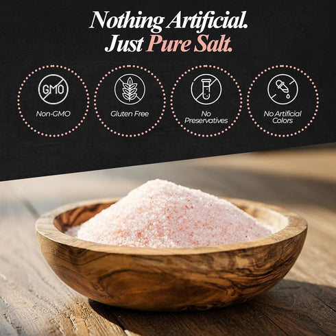2.2 lbs Zestiq Foods Himalayan Pink Rock Salt - Raw Unrefined Mineral-Rich, No Additives, Colors Kosher, Non-GMO, Fine