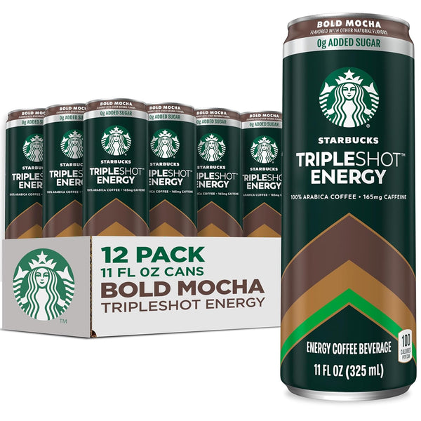 Starbucks Tripleshot Coffee Energy Drink, Mocha, Triple Blend, 165mg Caffeine, B Vitamins,