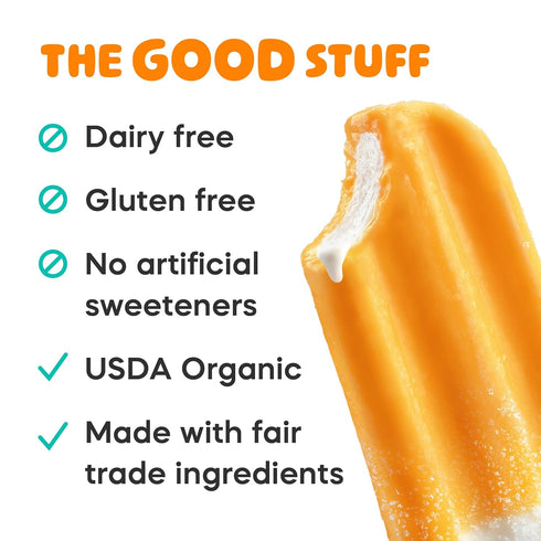 4 Count Goodpop - Dairy Free Orange & Cream Bars - Non-Gmo, Gluten Free