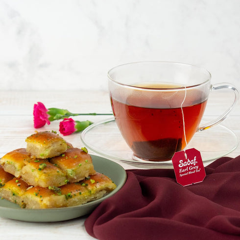 100 (pack 1) Sadaf Earl Grey Tea Bags | Special Blend Earl Grey Ceylon Black Tea | Product harvested in Sri Lanka |