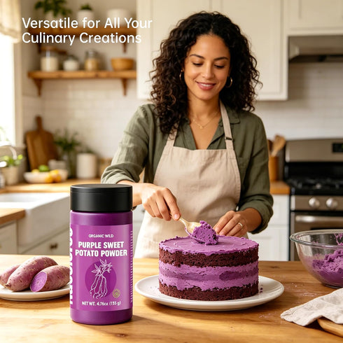 100% (4.76oz) Organic Freeze-Dried Purple Sweet Potato Powder | No Sugar Added: Natural Food Coloring & Flavor