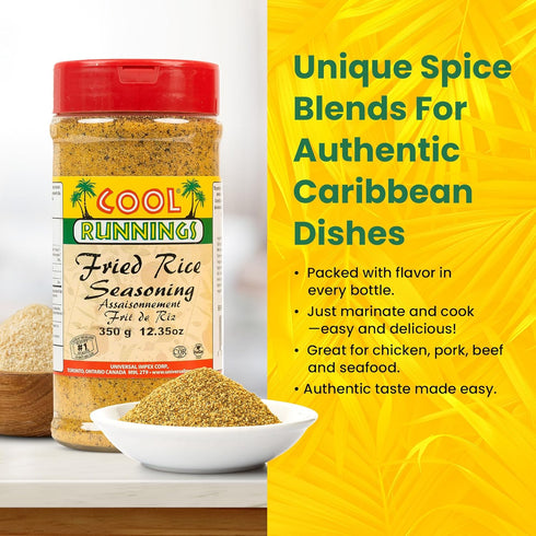 350g Cool Runnings Fried Rice Seasoning - Authentic Caribbean Blend for Flavorful Fried Rice, Stir-Fries, and Noodle