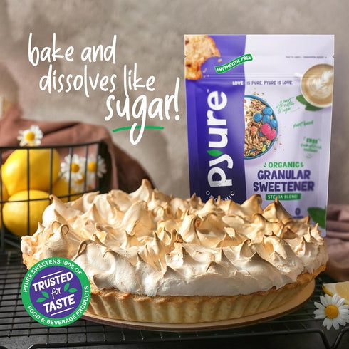 12oz Pyure Organic Stevia Blend | Granulated Sugar Substitute with Zero Calories & Carbs | Keto, Diabetic & Vegan
