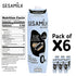33.8 Oz (Pack 6) 0% Sesamilk: Sesame Milk (Unsweetened Black Sesame Milk), Fl of Vegan Dairy FreeSoy and Nut Free