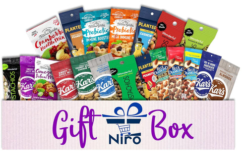 Pack 20-Pack 20 Niro Gift Basket Trail Mix Snacks Variety for Adults, of Different Healthy Snacks for Adults