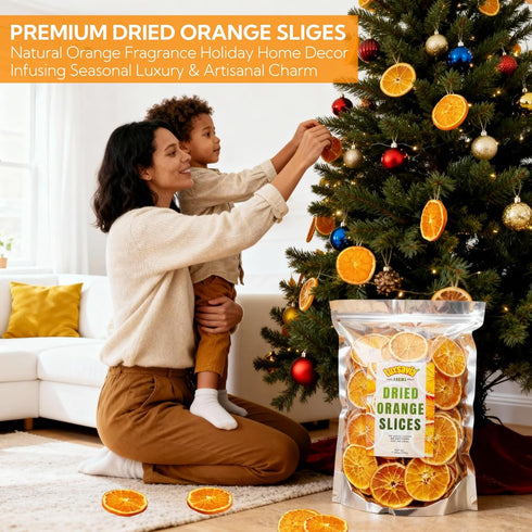 Luxsavia 1.1LB(500g) 100-110 Natural Dried Orange Slices Bulk,Approx Wheels,Dehydrated Orange Slices NO Addtives,Dried