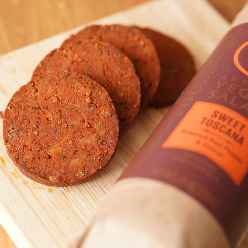 3 Pack 16g Renegade Foods Artisan Vegan Salami | | Sweet Toscana | High Protein, Low Sugar, Seitan, Non-GMO |